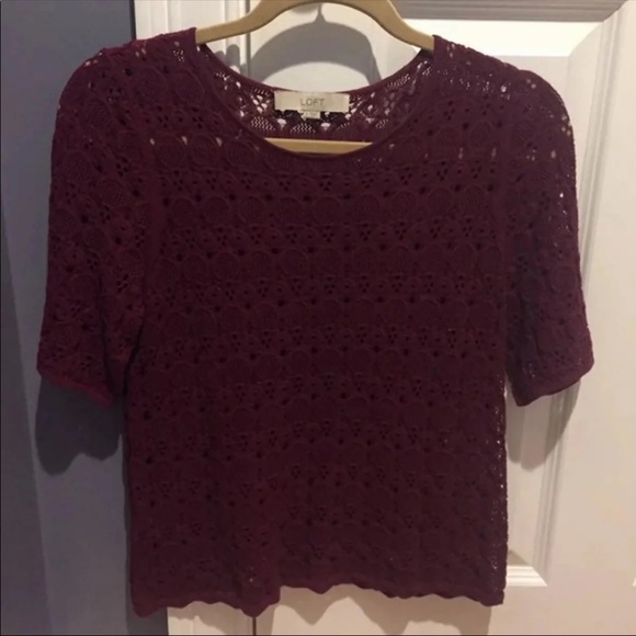 LOFT Embroidered Lace Sweater - Picture 2 of 7